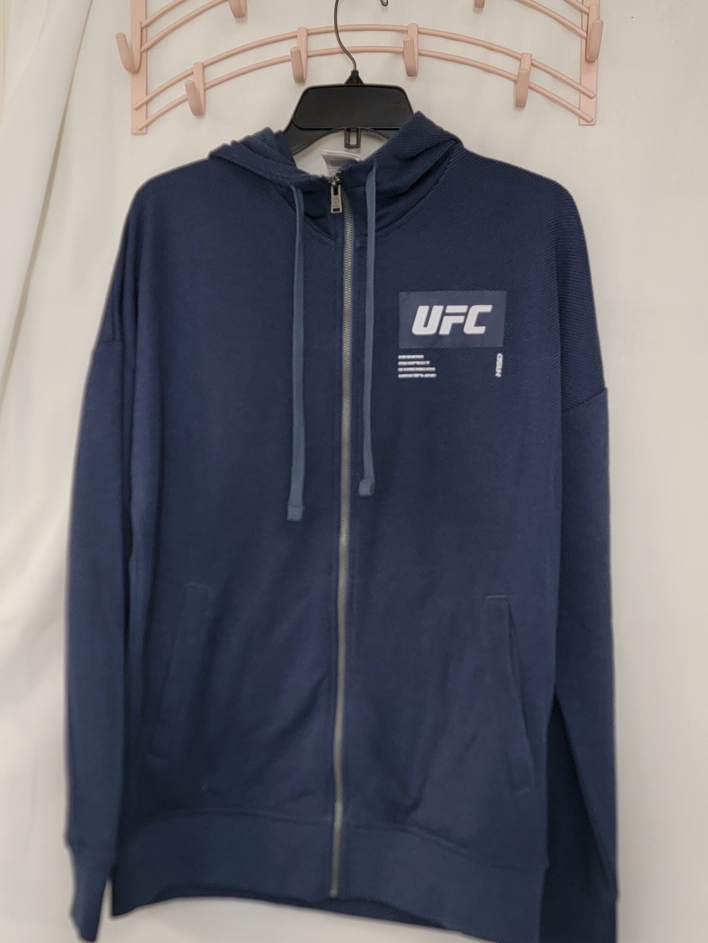 UFC Men's Navy Full-Zip Hoodie Jacket